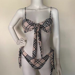 plaid bikini set